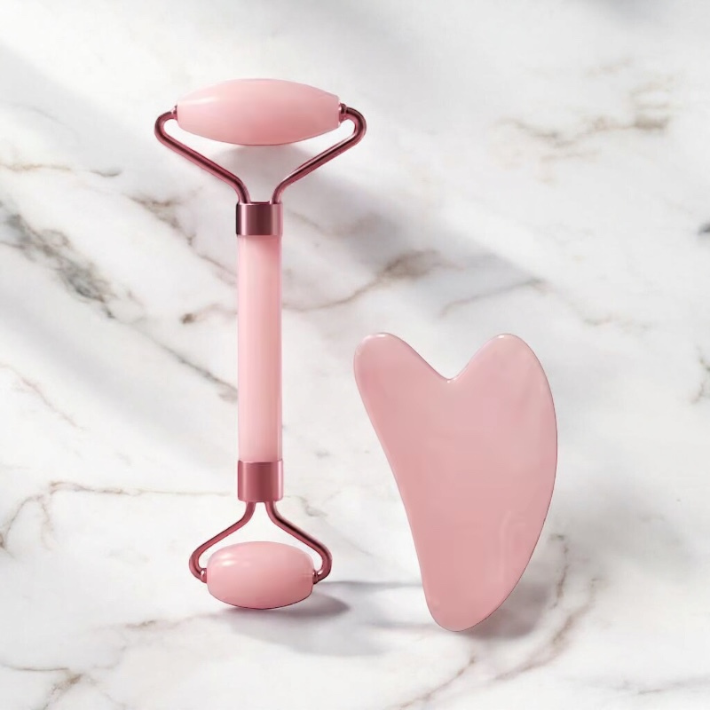 Coffret Gua Sha & Rouleau Visage – Massage Liftant & Éclat Naturel