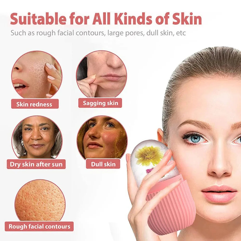 Rouleau Glaçant Visage & Gua Sha – Set Massage Lifting & Contouring