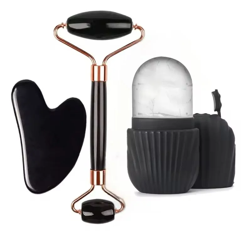 Rouleau Glaçant Visage & Gua Sha – Set Massage Lifting & Contouring