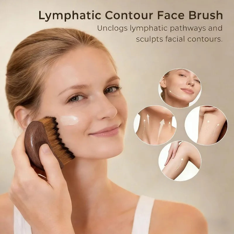 Brosse Gua Sha Visage – Drainage Lymphatique & Sculpture du Contour