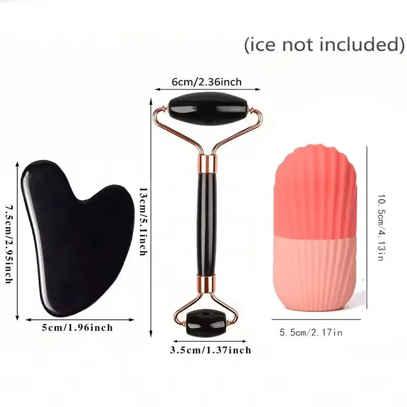 Rouleau Glaçant Visage & Gua Sha – Set Massage Lifting & Contouring