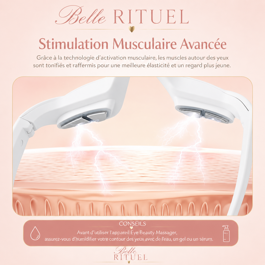 Masseur Yeux 3D Lumière Rouge | Anti-Cernes, Poches & Regard Éclatant