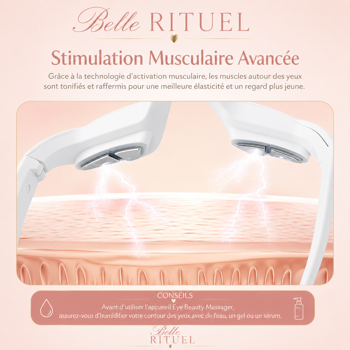 Masseur Yeux 3D Lumière Rouge | Anti-Cernes, Poches & Regard Éclatant