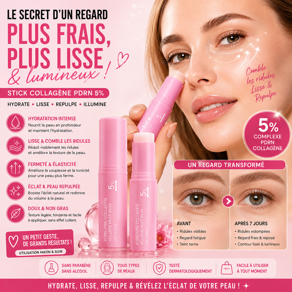 Rituel Collagène PDRN 5% | Soin Visage & Cou avec Gua Sha + Stick