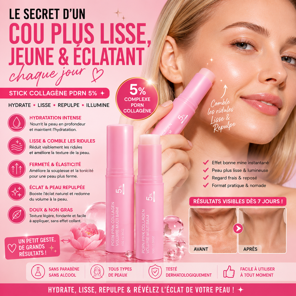 Rituel Collagène PDRN 5% | Soin Visage & Cou avec Gua Sha + Stick