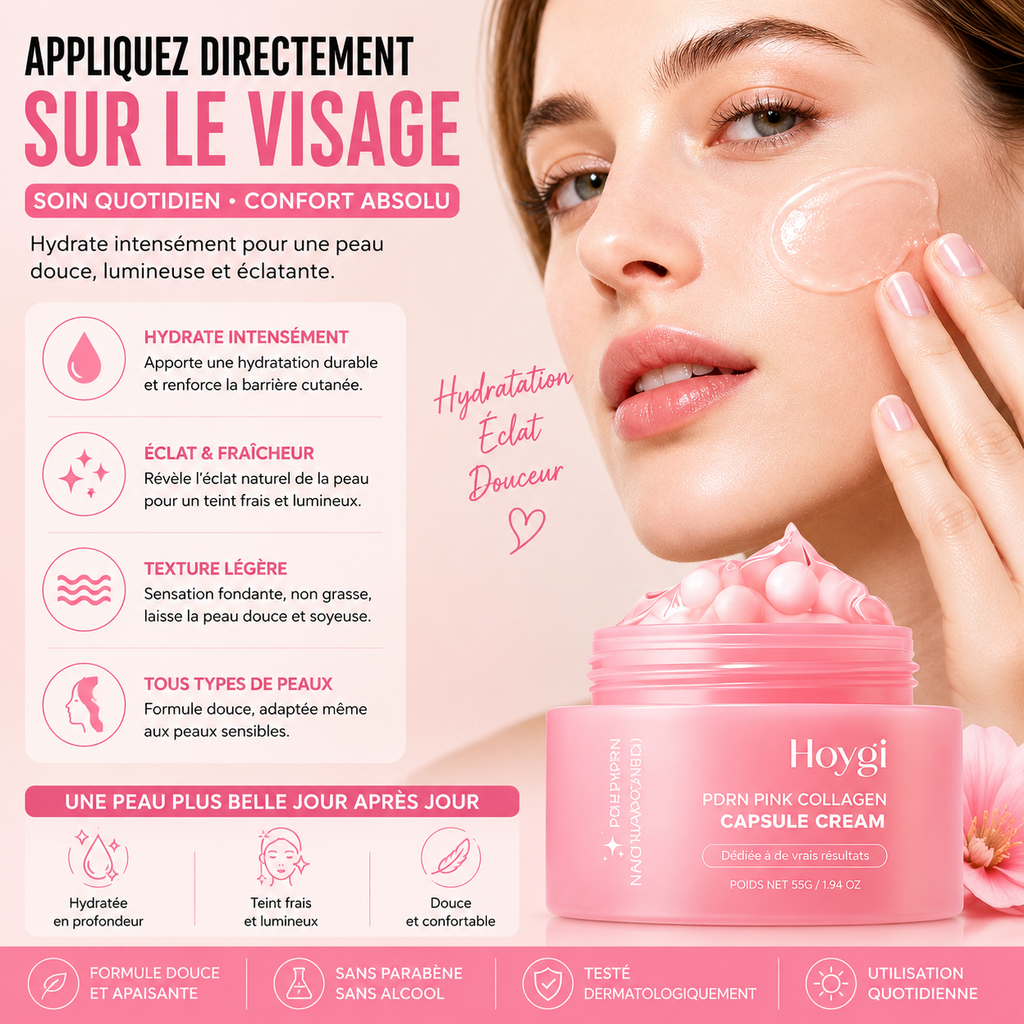 Capsules Crème Visage Collagène & PDRN | Hydratation Intense Dose Unique
