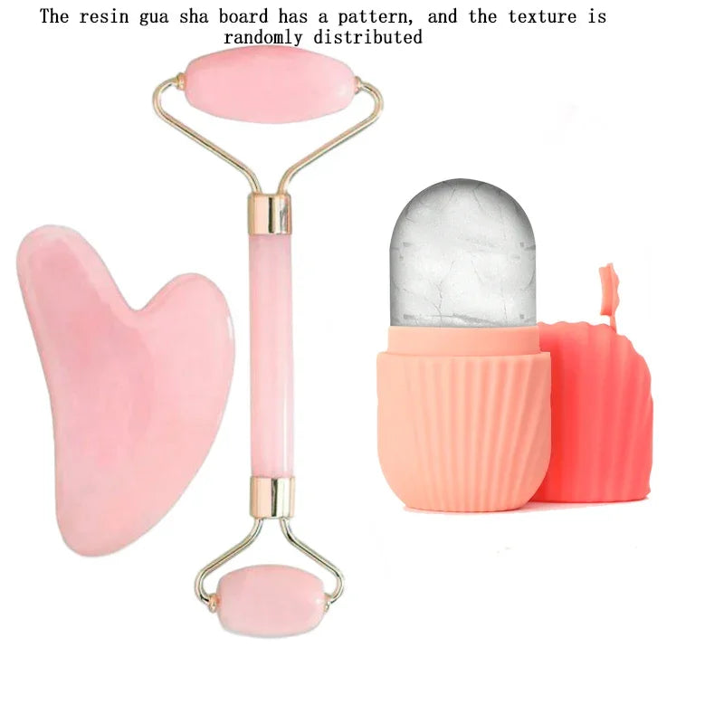 Rouleau Glaçant Visage & Gua Sha – Set Massage Lifting & Contouring